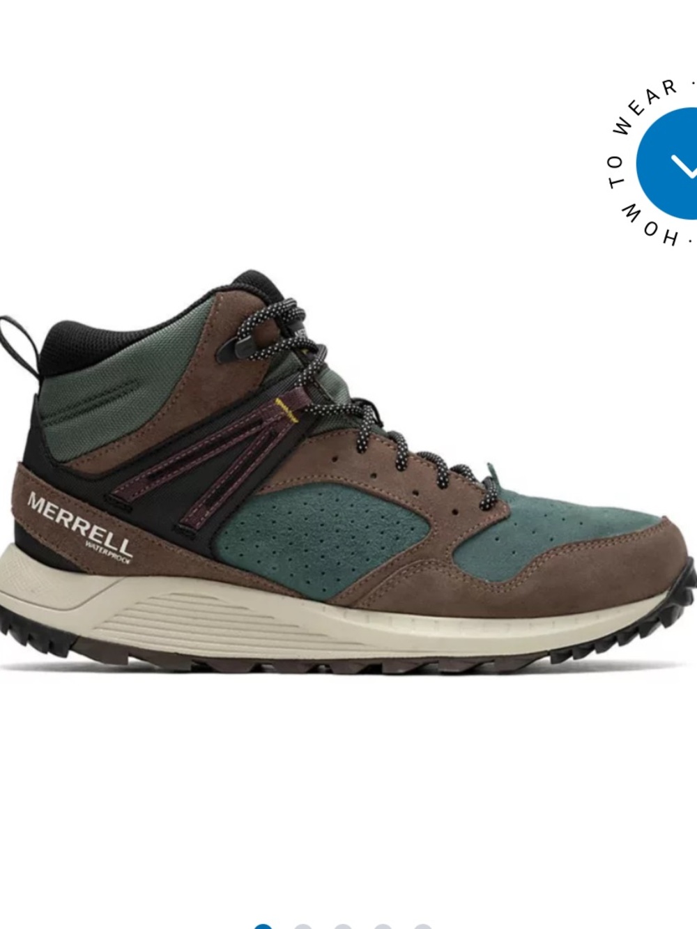 Merrell Wildwood Mid Waterproof Hiking Boots Men’s 9.5  Trail Shoes
